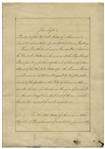 President John Tyler Signed Treaty of Peru -- Tyler's Signature Here on 12 January 1843 Ratifies the 1841 Treaty